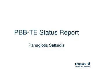 PBB-TE Status Report