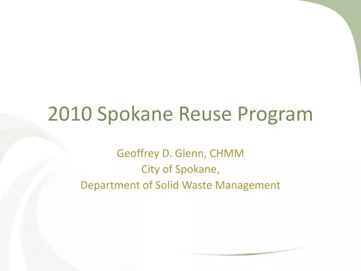 2010 spokane reuse program