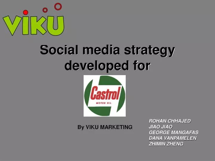 social media strategy developed for