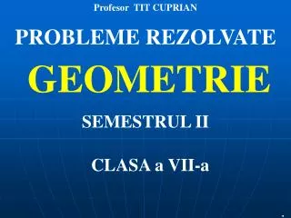 PROBLEME REZOLVATE