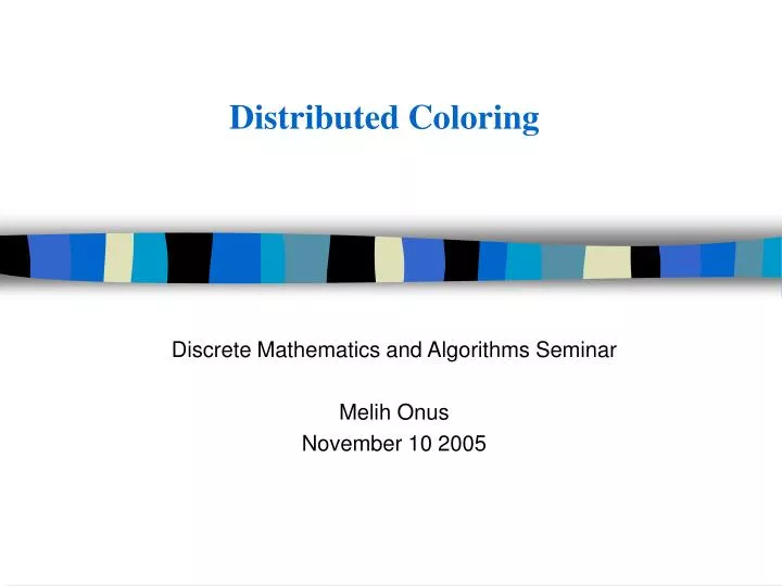 distributed coloring
