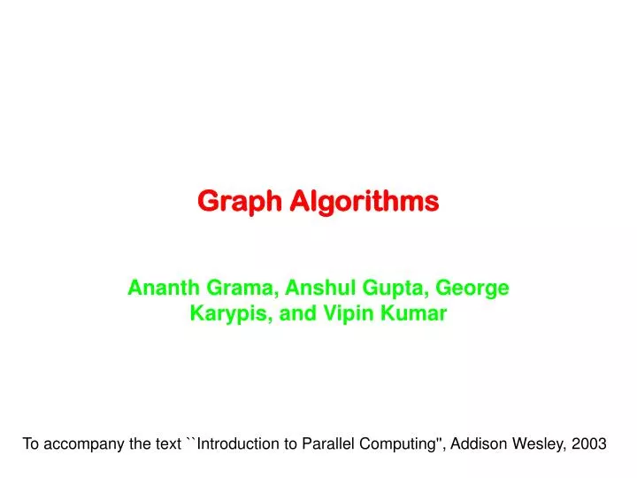graph algorithms