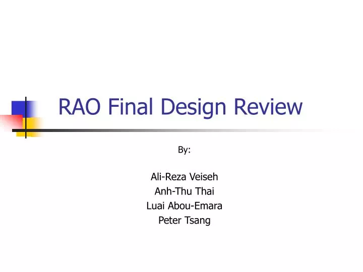 rao final design review