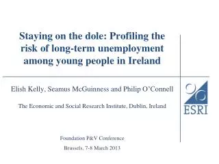 Staying on the dole: Profiling the risk of long-term unemployment among young people in Ireland