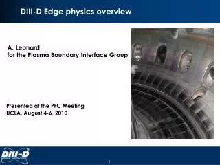 DIII-D Edge physics overview