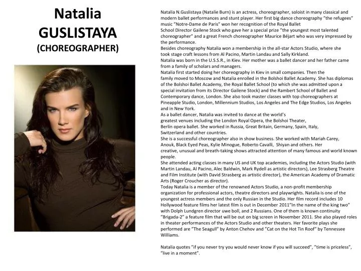 natalia guslistaya choreographer