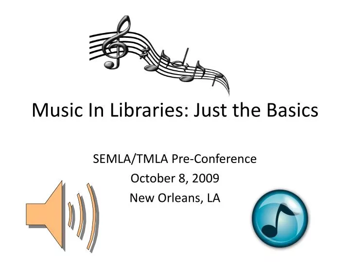 music in libraries just the basics
