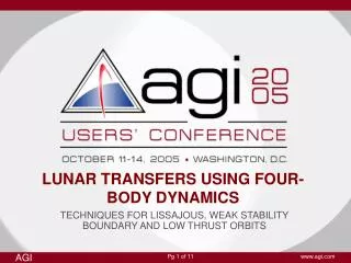 LUNAR TRANSFERS USING FOUR-BODY DYNAMICS