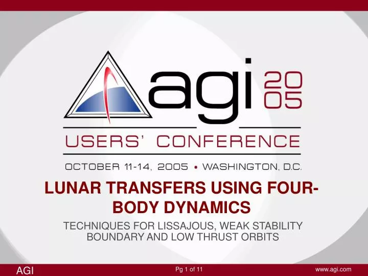 lunar transfers using four body dynamics