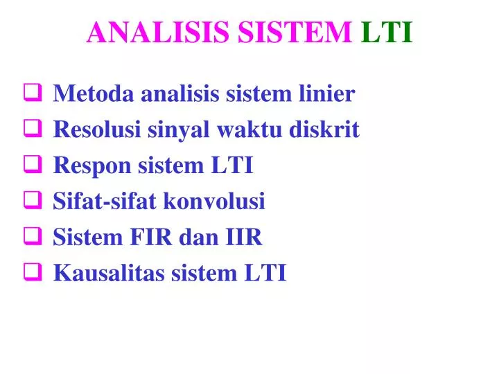 analisis sistem lti