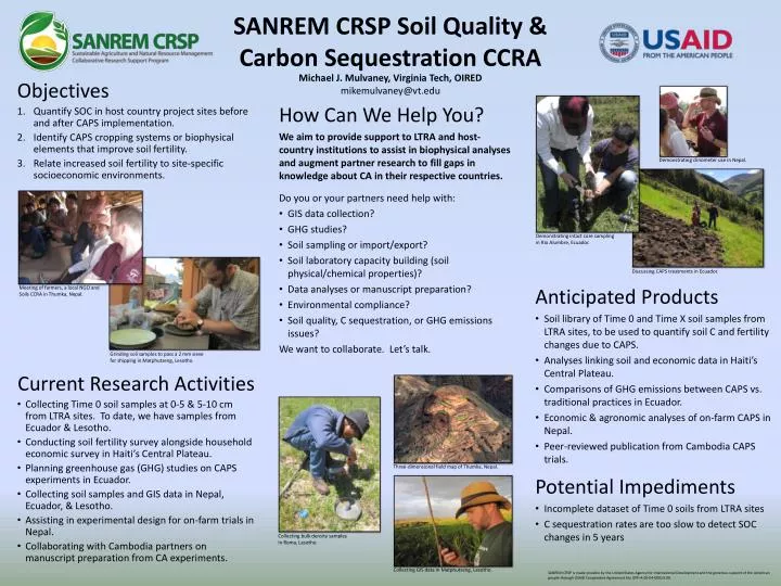sanrem crsp soil quality carbon sequestration ccra