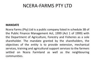 NCERA-FARMS PTY LTD