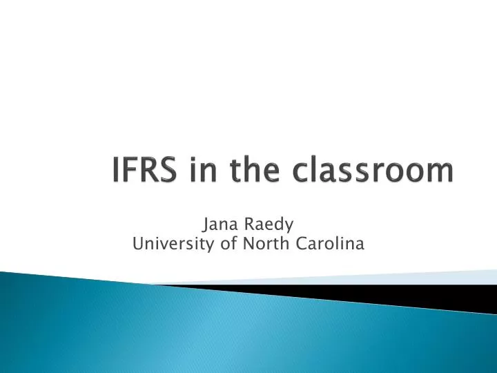 ifrs in the classroom