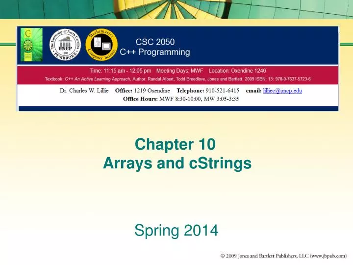 chapter 10 arrays and cstrings