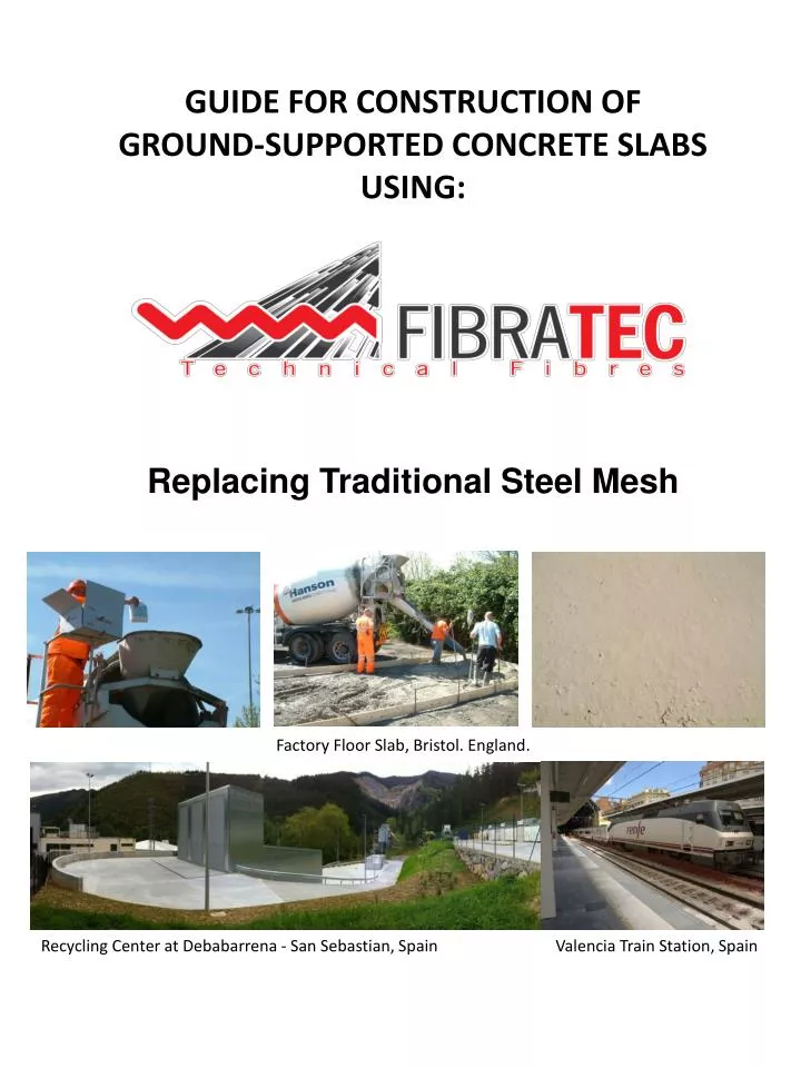 guide for construction of ground supported concrete slabs using