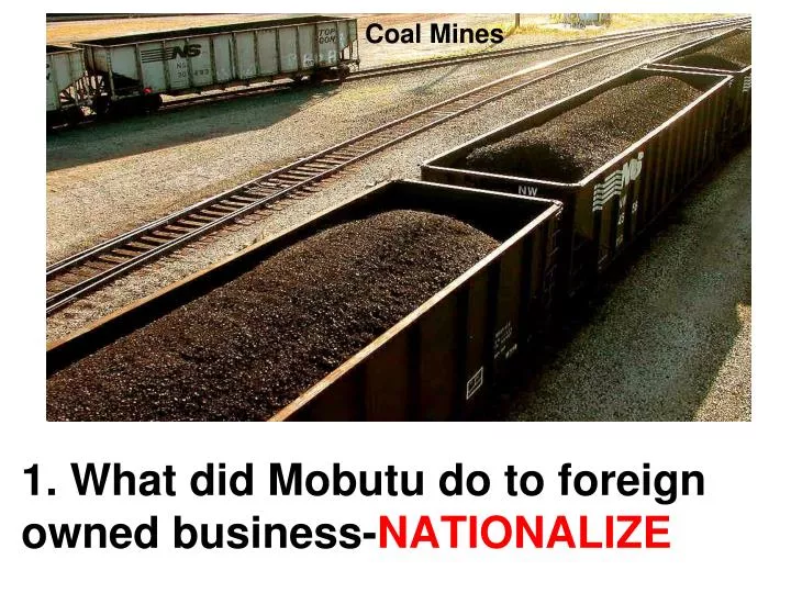 1 what did mobutu do to foreign owned business nationalize