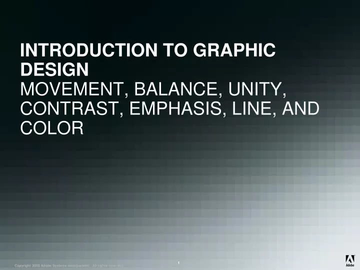 introduction to graphic design movement balance unity contrast emphasis line and color