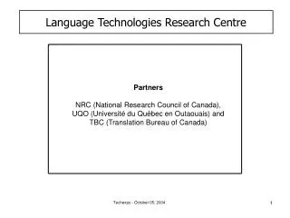 Language Technologies Research Centre