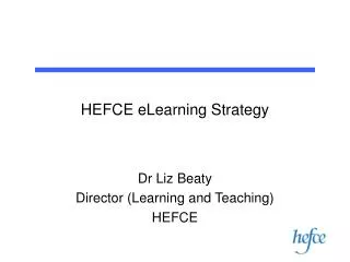 HEFCE eLearning Strategy