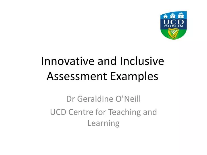 innovative and inclusive assessment examples