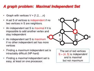 A graph problem: Maximal Independent Set