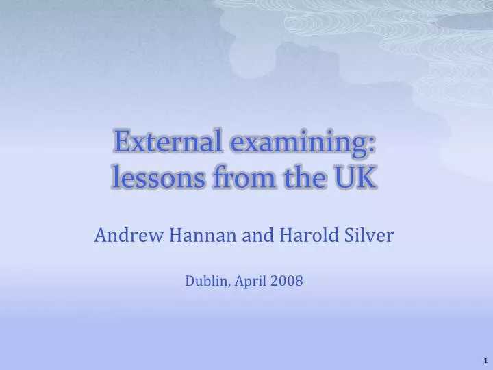 external examining lessons from the uk