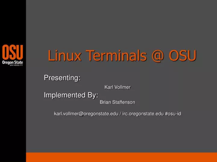linux terminals @ osu