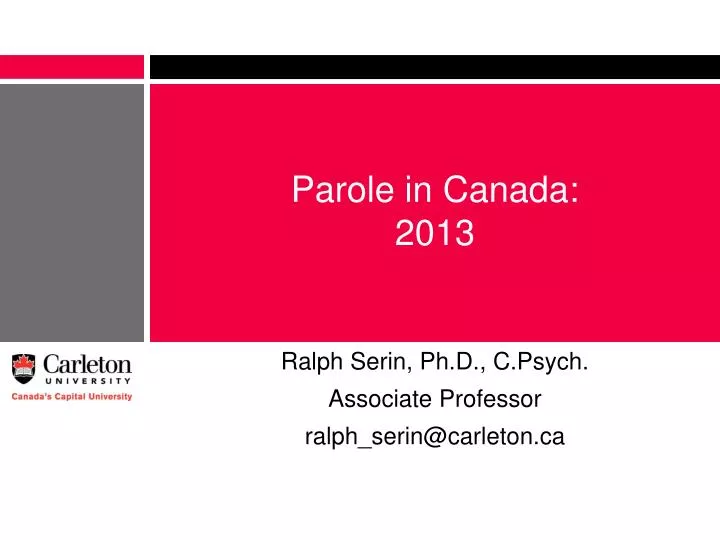 parole in canada 2013
