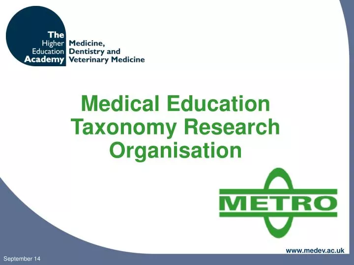 medical education taxonomy research organisation