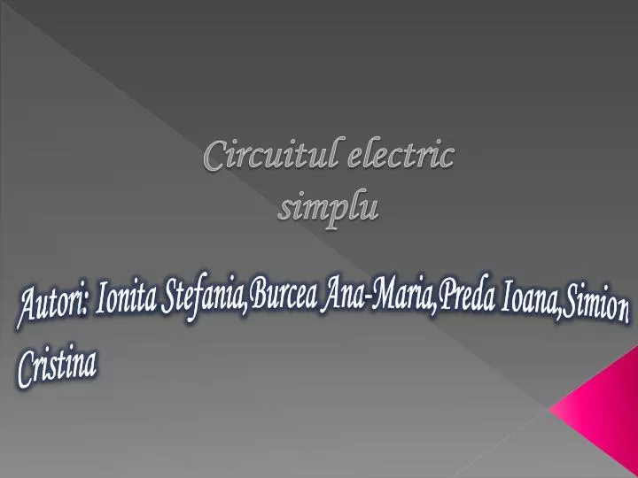 circuitul electric simplu