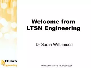 Welcome from LTSN Engineering
