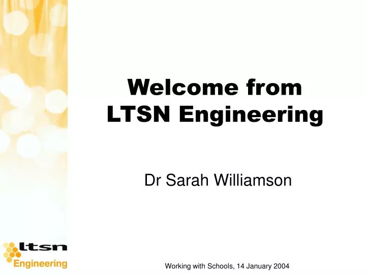 welcome from ltsn engineering