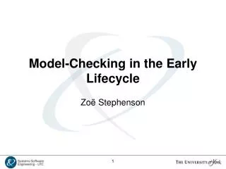 Model-Checking in the Early Lifecycle
