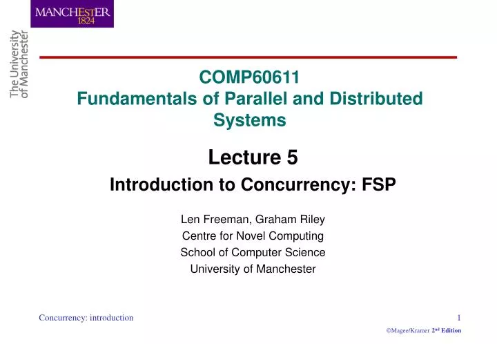 comp60611 fundamentals of parallel and distributed systems