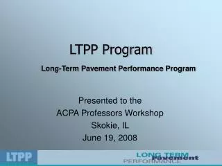 LTPP Program
