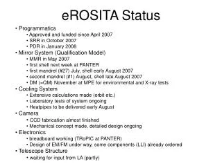 eROSITA Status