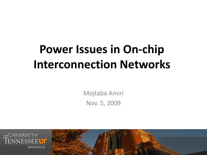 power issues in on chip interconnection networks