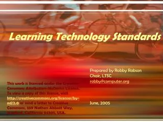 Learning Technology Standards