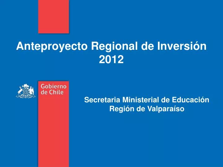 anteproyecto regional de inversi n 2012