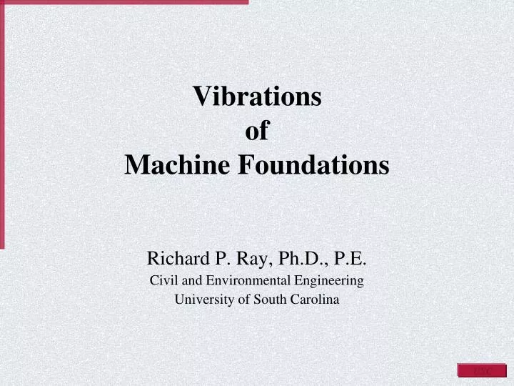 vibrations of machine foundations