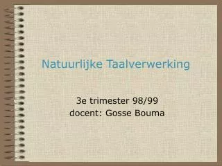 natuurlijke taalverwerking