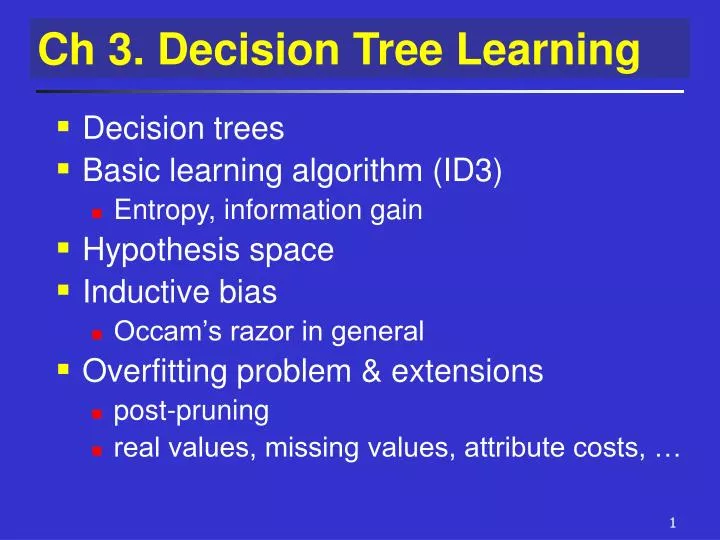 ch 3 decision tree learning