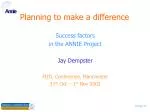 Enhancing Learning Experiences: Success Factors in the ANNIE Project - slide 1