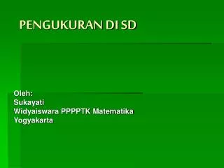 pengukuran di sd