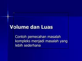 volume dan luas
