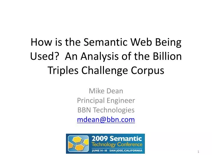 how is the semantic web being used an analysis of the billion triples challenge corpus