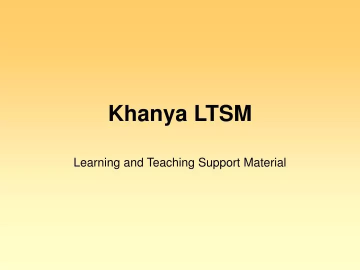 khanya ltsm