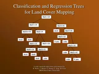 Classification and Regression Trees for Land Cover Mapping
