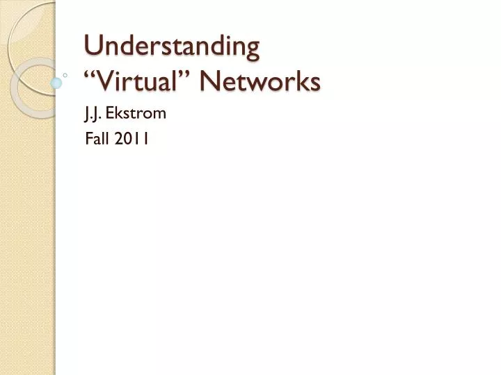 understanding virtual networks