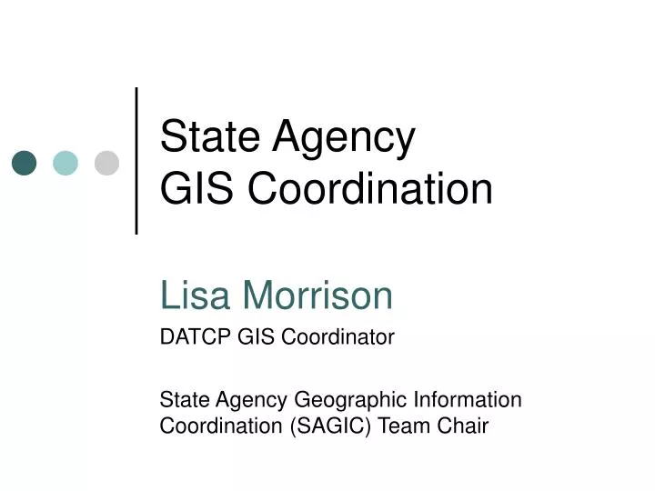state agency gis coordination